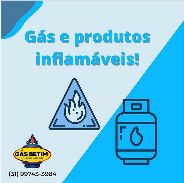 gas e produtos inflamávies
