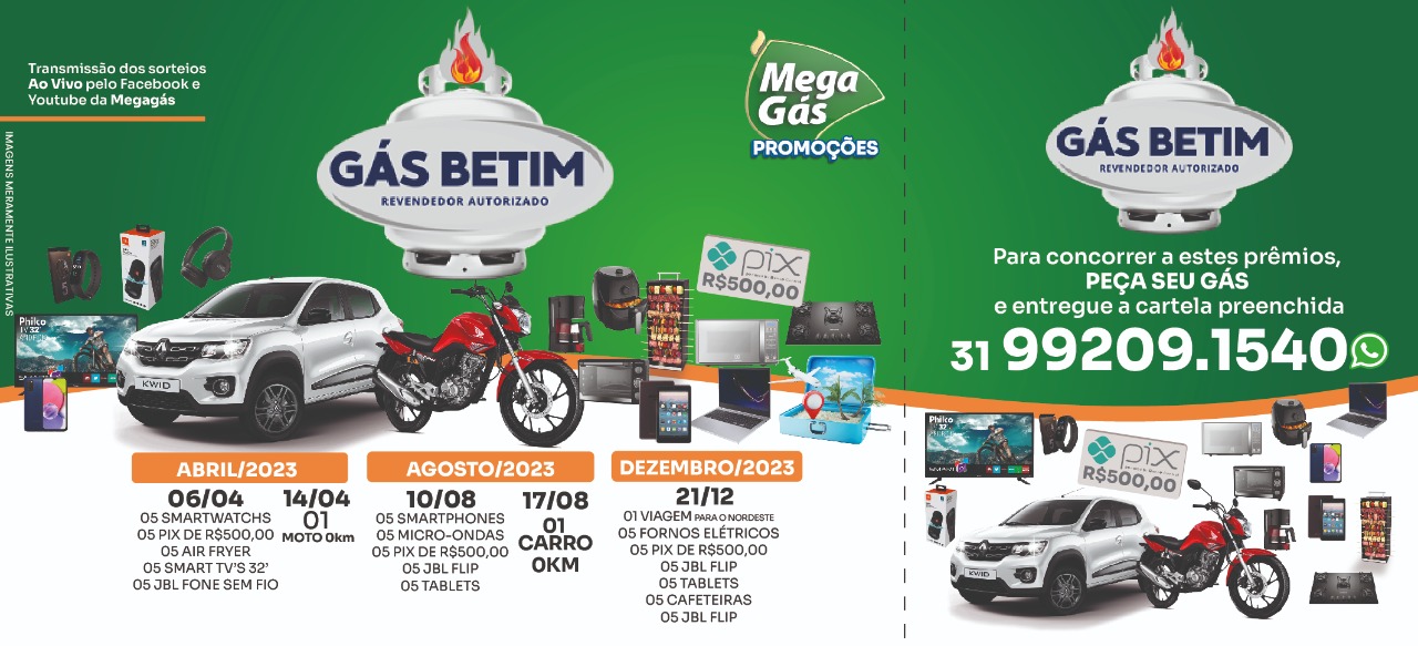 sorteio gas betim banner com premios